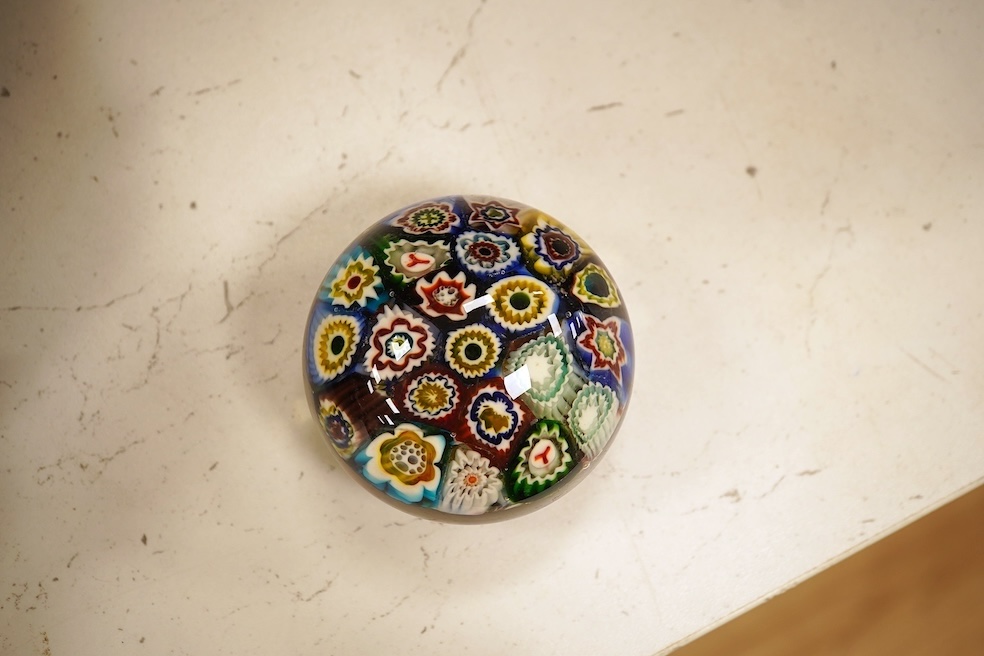 Seventeen various paperweights, including Lalique and a signed Murano example, some boxed, largest 10cm high